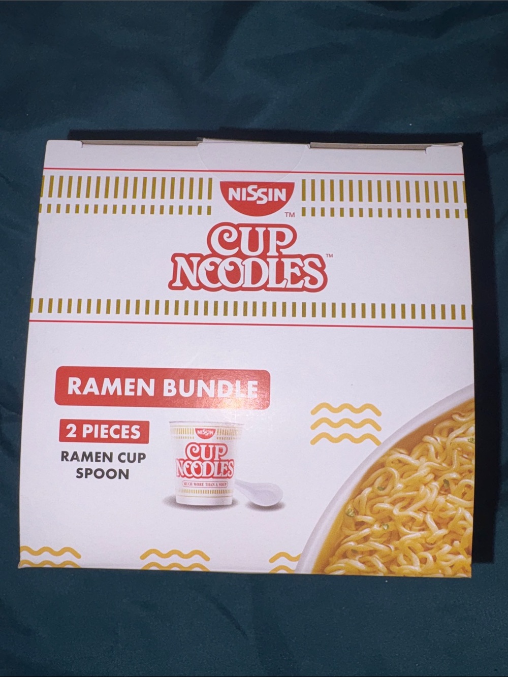 Nissin Cup Noodles Red Chopsticks Helper & Ramen Cup Spoon Set - Picture 9 of 12